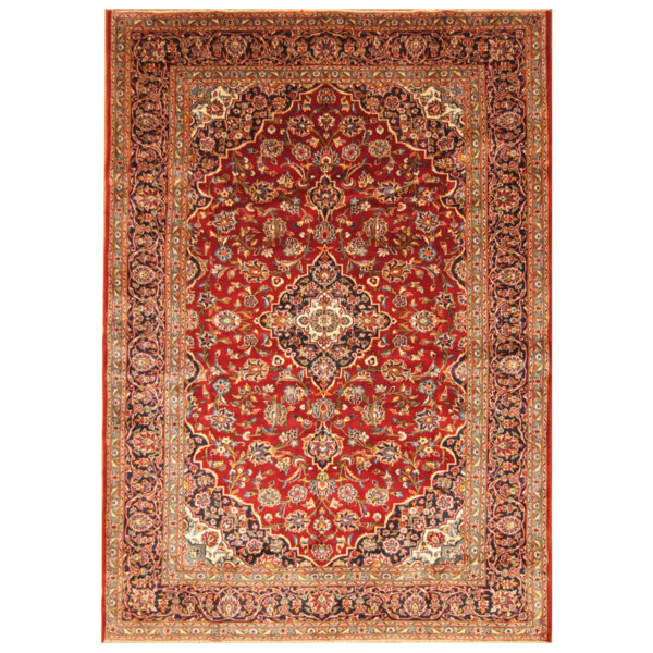 Persian Hand-knotted Kashan Wool Rug (8'7 x 12')