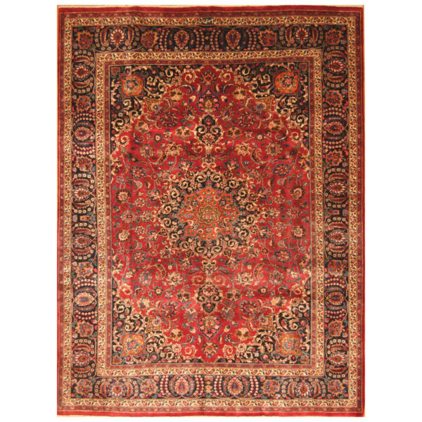 Persian Hand-knotted Signature Mashad Wool Rug (8'1 x 10'7)