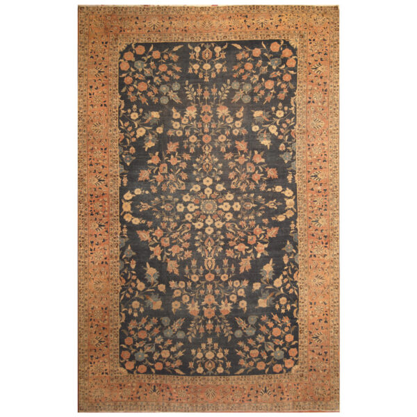 Persian Hand-knotted Antique 1900's Sarouk Wool Rug (11' x 17'6)