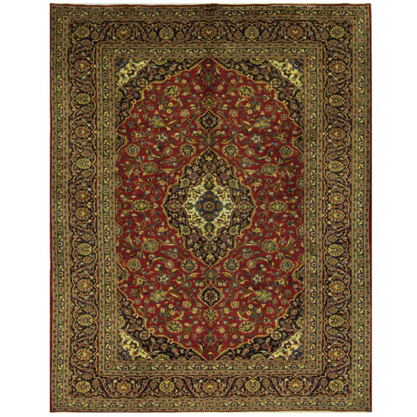 Persian Hand-knotted Kashan Wool Rug (10'1 x 13'4)