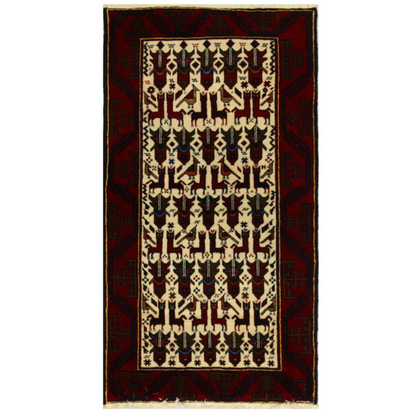 Persian Hand-knotted Tribal Balouchi Wool Rug (3'3 x 6')