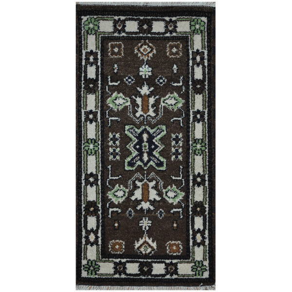 Indo Hand-knotted Tribal Kazak Wool Rug (2' x 4')