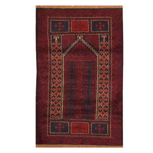 Afghan Hand-knotted Tribal Balouchi Wool Rug (2'8 x 4'5)