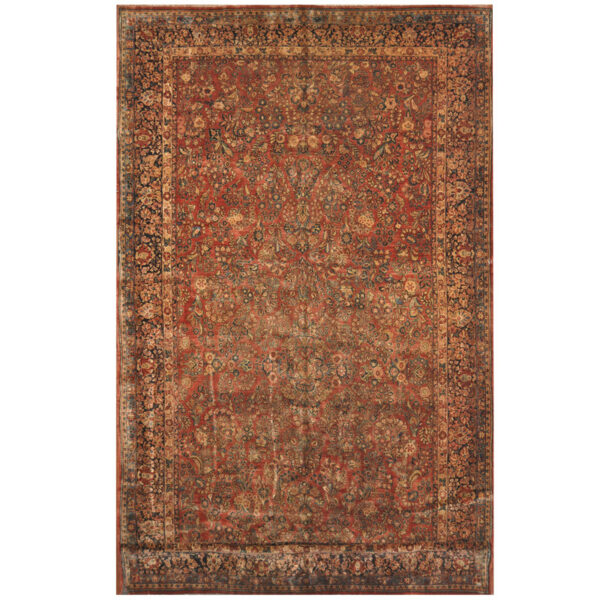 Persian Hand-knotted Antique 1920's Sarouk Wool Rug (10'3 x 19'8)