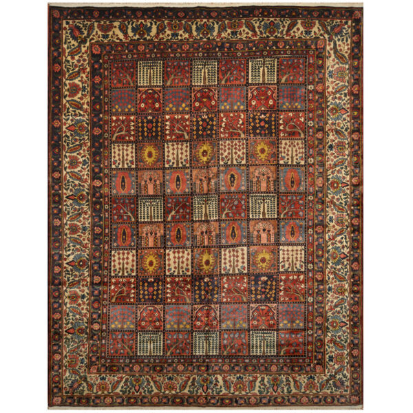 Persian Hand-knotted Antique 1920's Bakhtiari Wool Rug (11'9 x 15'4)