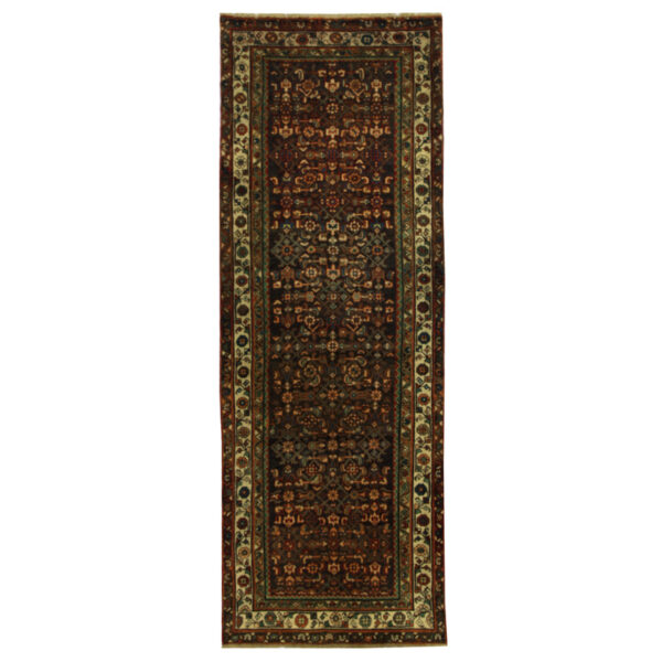 Persian Hand-knotted Hamadan Wool Runner (3'7 x 10'2)