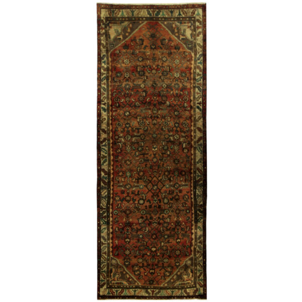 Persian Hand-knotted Hamadan Wool Runner (3'7 x 9'8)
