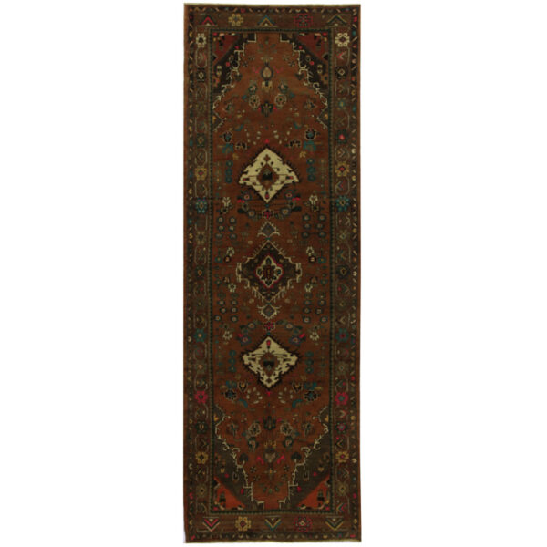Persian Hand-knotted Hamadan Wool Runner (3'3 x 10'3)