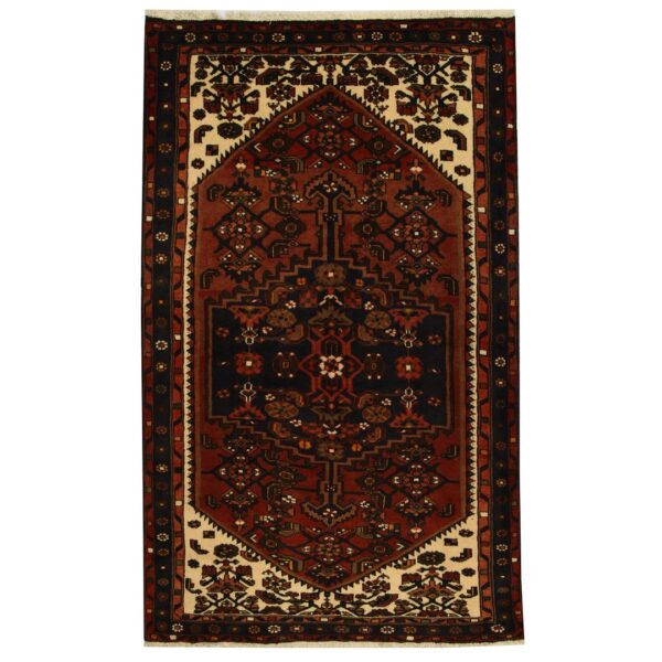 Persian Hand-knotted Tribal Hamadan Wool Rug (4'3 x 6'11)