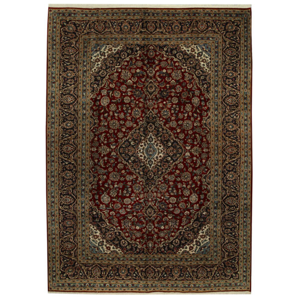 Persian Hand-knotted Kashan Wool Rug (9'8 x 13'7)