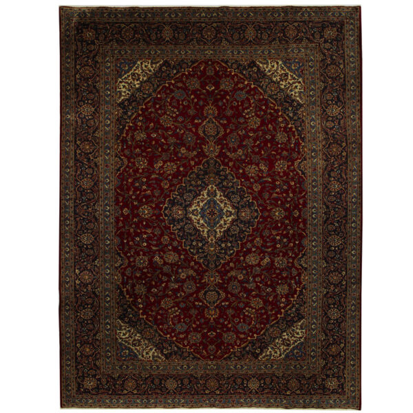 Persian Hand-knotted Kashan Wool Rug (10' x 13'6)