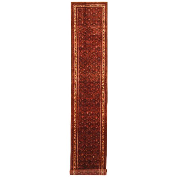 Persian Hand-knotted Tribal Hamadan Wool Runner (2'9 x 15'7)