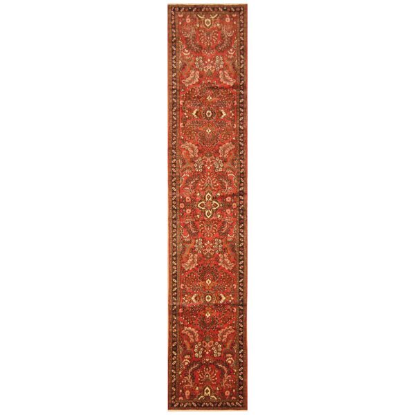 Persian Hand-knotted Tribal Hamadan Wool Runner (2'8 x 13'8)