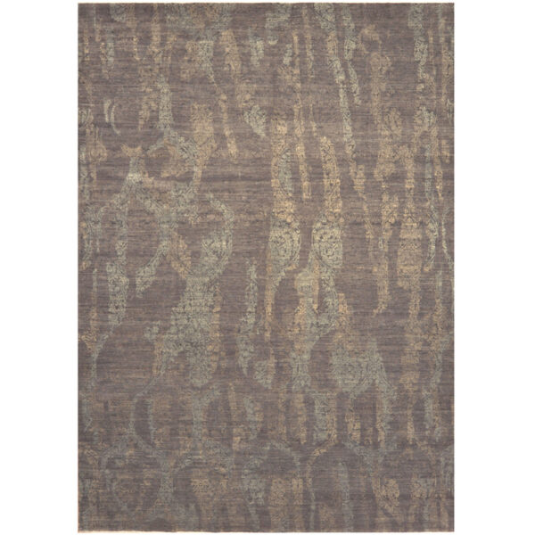 Afghan Hand-knotted Erased Wool & Silk Rug (9'10 x 13'9)