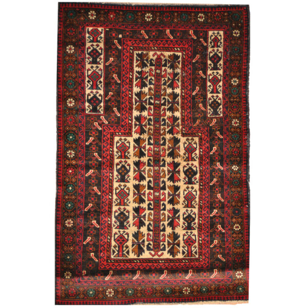 Afghan Hand-knotted Tribal Balouchi Wool Rug (2'10 x 4'5)