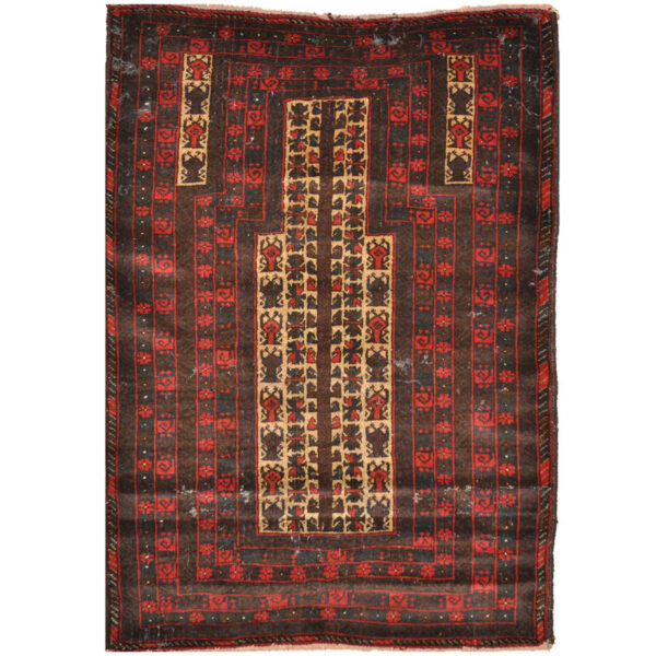 Afghan Hand-knotted Balouchi Wool Rug (3' x 4'3)