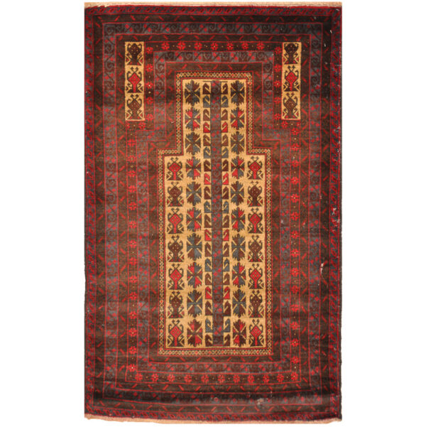 Afghan Hand-knotted Balouchi Wool Rug (3' x 4'9)