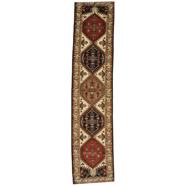 Persian Hand-knotted Ardabil Wool Runner (2'4 x 10'6)