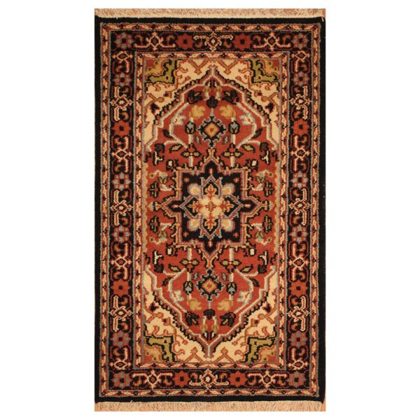 Indo Hand-knotted Tribal Heriz Wool Rug (3' x 5')