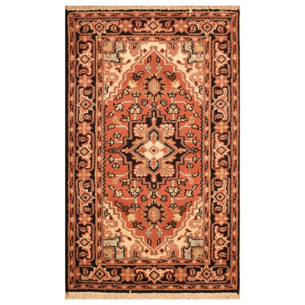 Indo Hand-knotted Heriz Wool Rug (3'1 x 5'1)