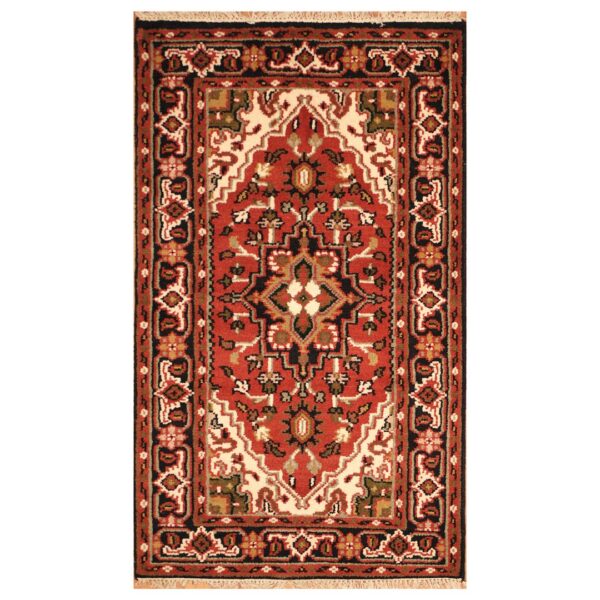 Indo Hand-knotted Heriz Wool Rug (3' x 5'2)