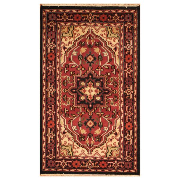 Indo Hand-knotted Heriz Wool Rug (3' x 5'2)