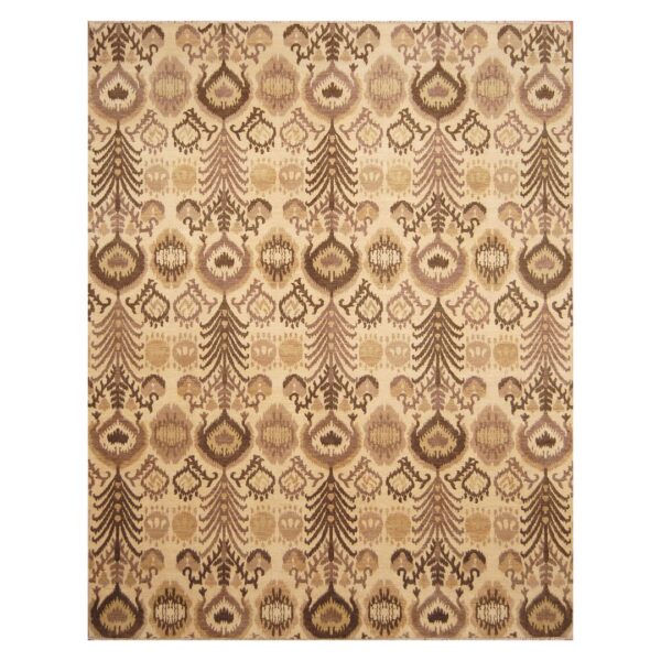 Indo Hand-knotted Ikat Wool Rug (8' x 10'2)
