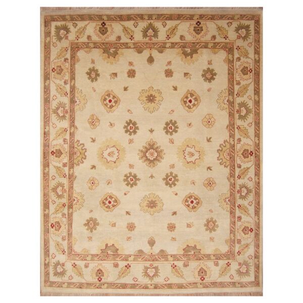 Indo Hand-knotted Vegetable Dye Oushak Wool Rug (8' x 10')