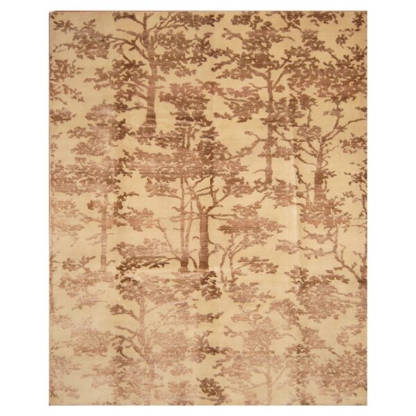 Indo Hand-knotted Tibetan Wool & Silk Rug (8' x 10')