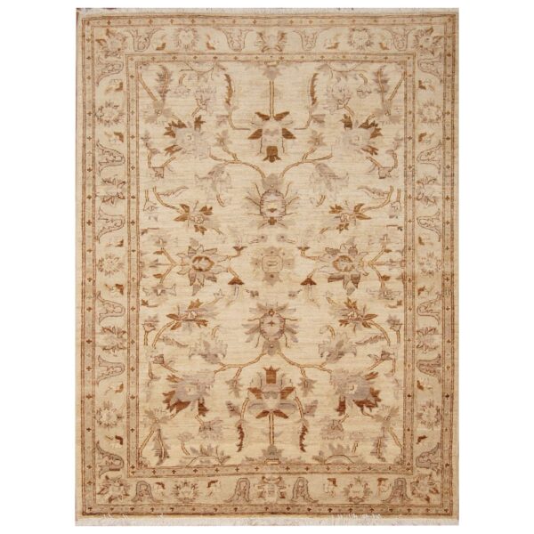 Afghan Hand-knotted Vegetable Dye Oushak Wool Rug (5' x 6'8)