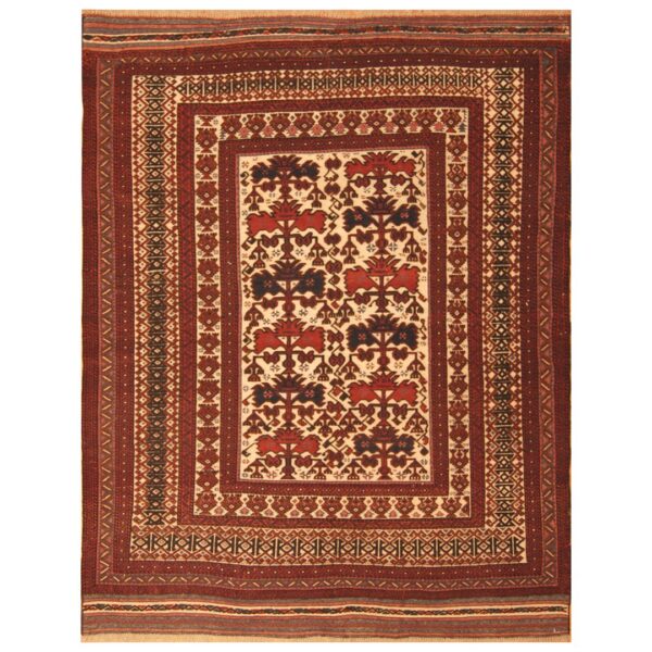 Afghan Hand-woven Soumak Wool Rug (6'8 x 10')