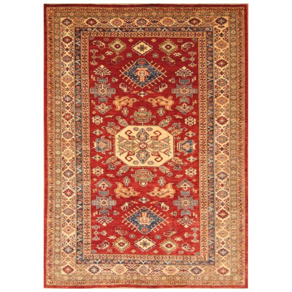 Afghan Hand-knotted Super Kazak Wool Rug (6' x 8'3)