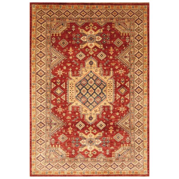 Afghan Hand-knotted Super Kazak Wool Rug (6' x 8'9)