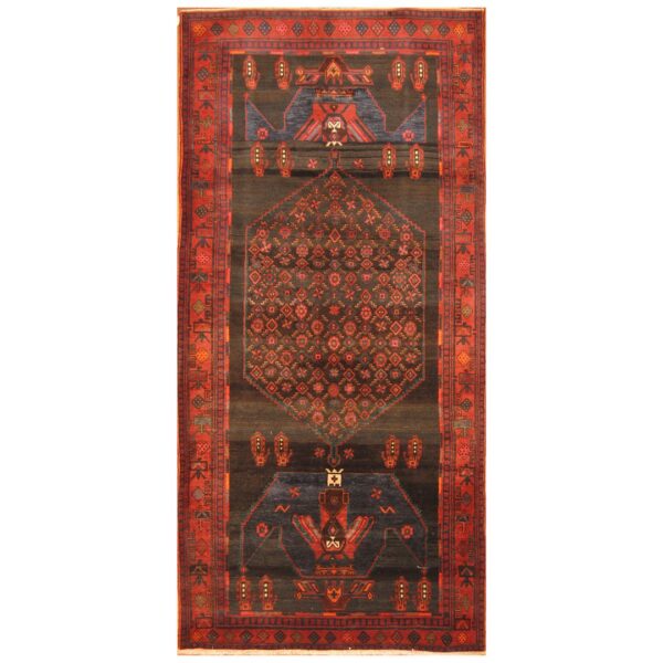 Persian Hand-knotted Navahand Wool Runner (4'10 x 10'4)