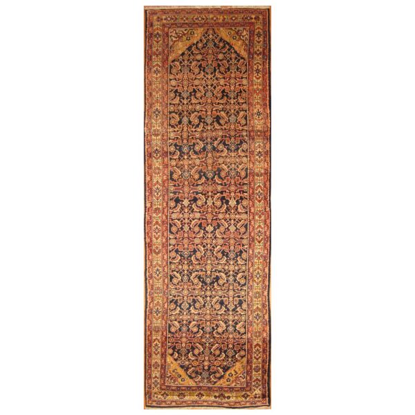 Persian Hand-knotted 1920's Antique Malayer Wool Runner (4'6 x 14'6)
