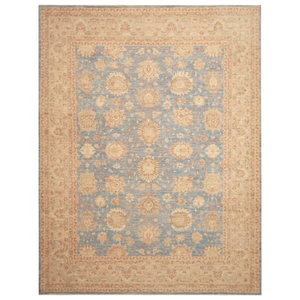 Afghan Hand-knotted Vegetable Dye Oushak Wool Rug (9'2 x 11'10)