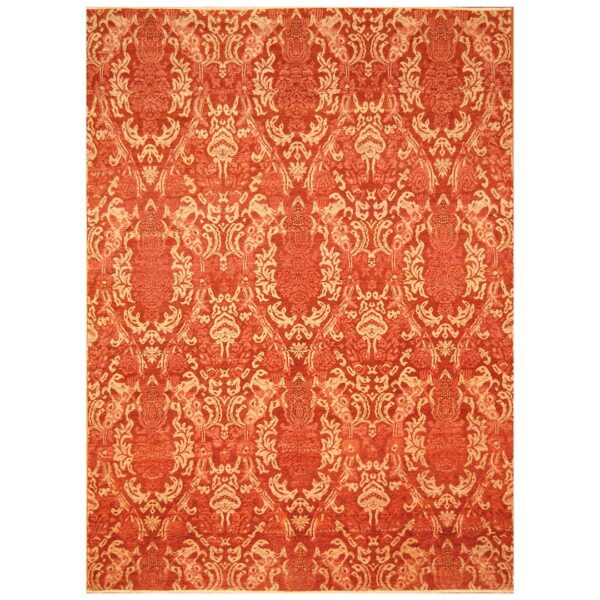 Afghan Hand-knotted Vegetable Dye Ikat Wool Rug (9' x 12')