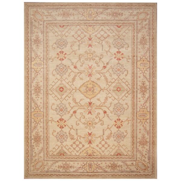 Afghan Hand-knotted Vegetable Dye Khotan Wool Rug (9' x 11'10)