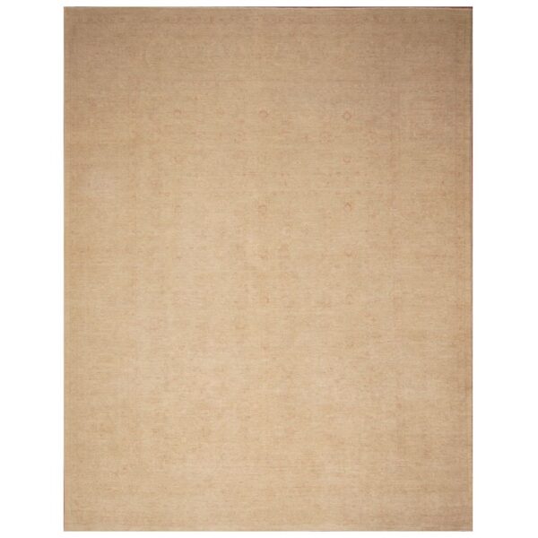 Afghan Hand-knotted Vegetable Dye White Wash Oushak Wool Rug (8' x 11'2)