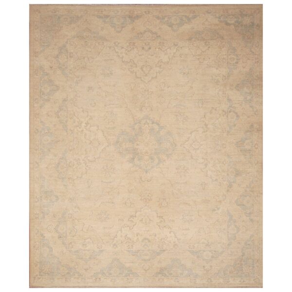 Afghan Hand-knotted Vegetable Dye Oushak Wool Rug (8' x 9'9)