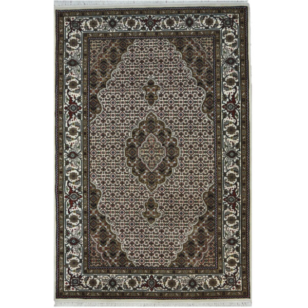 Indo Hand-knotted Tabriz Wool Rug (4' x 6')