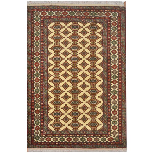 Afghan Hand-knotted Turkoman Wool Rug (4' x 5'9)