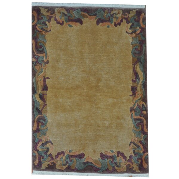 Indo Hand-knotted Tibetan Wool Rug (4'2 x 6')