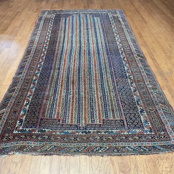 1860s Antique Handmade Caucasian Wool Rug (5'9" x 12')