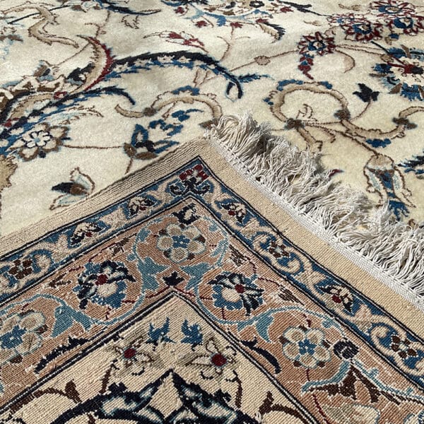 Vintage 1960s Persian Superfine Hand-Knotted Nain Wool & Silk Rug (16' x 27') - Image 2