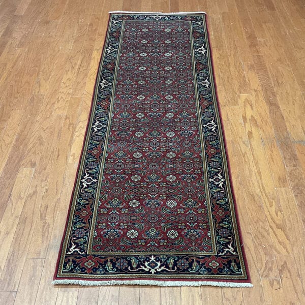 HERAT ORIENTAL Hand-knotted Indo Herati Wool Runner (2'6 x 8')