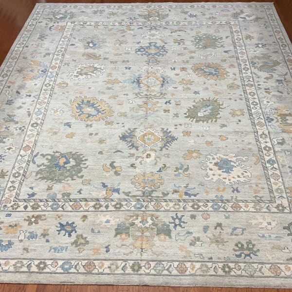 Afghan Hand-knotted Vegetable Dye Oushak Wool Rug (12'10 x 14'11)