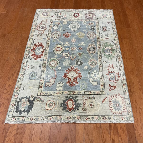 Afghan Hand-knotted Vegetable Dye Oushak Wool Rug (4'1 x 6'2)