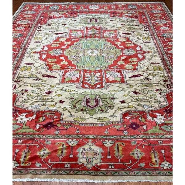 1960s Antique Handmade Persian Serapi Wool Rug (10' x 12')