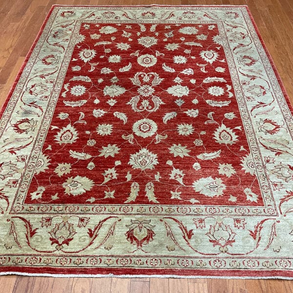 Afghan Hand-knotted Vegetable Dye Oushak Wool Rug (5'11 x 7'11)